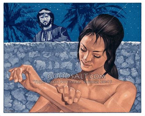 David watching Bathsheba bathing. | Bible illustrations, Bible pictures ...