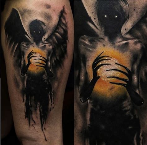 Armenian Tattoos And Meanings | Angel tattoo, Dark angel tattoo, Dark ...