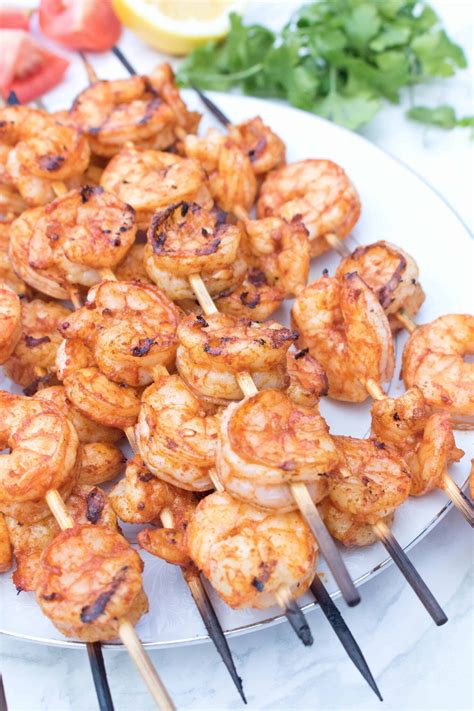 10 Minute Spicy Grilled Shrimp Skewers - Served From Scratch