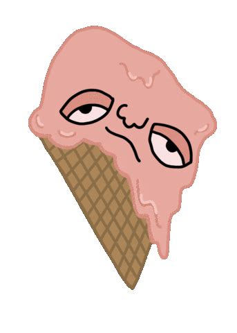 Melting Ice Cream Sticker for iOS & Android | GIPHY