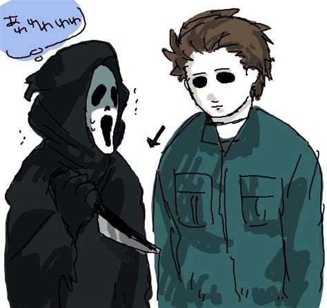 Ghostface & Michael Myers (who's wearing my FAVE color teal😁🎃🗡♥️ ...