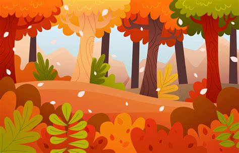 Forest Scenery in Autumn Season 2915073 Vector Art at Vecteezy