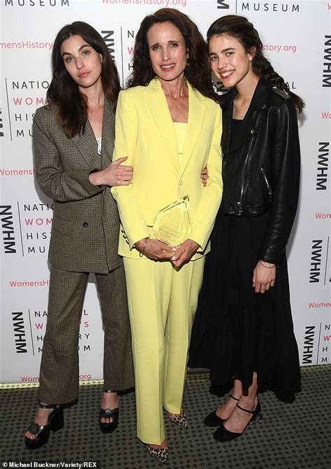 Andie MacDowell joins her daughters Margaret and Rainey Qualley at the ...