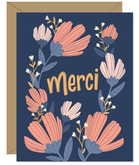 Merci French Thank You Card – Hello Sweetie | Thank you cards, Cards ...