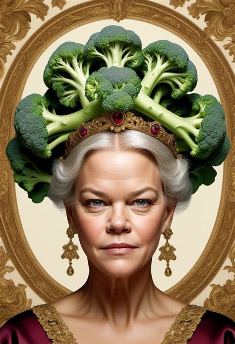 Matt Damon as Elderly Broccoli-Crowned Woman | Stable Diffusion Online
