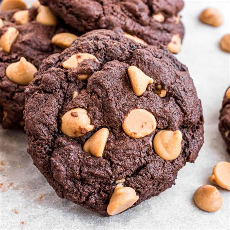 Chocolate Peanut Butter Cookies Recipe - Shugary Sweets