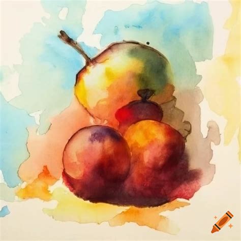 Watercolor painting of a still life