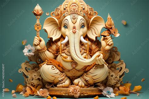 3D Carved Ganesh Ji Wallpaper – Myindianthings