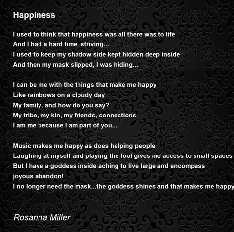 Happiness - Happiness Poem by Rosanna Miller