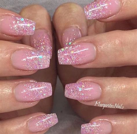 Pink Ombre Nails Neon Pink Hot Pink Nails With Glitter : Everyone is ...