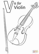 V Is For Violin coloring page  Free Printable Coloring Pages sketch template
