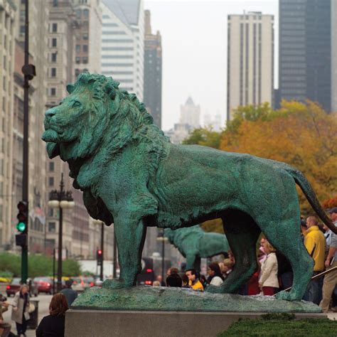 Bronze lions at the Art Institute of Chicago. | Art institute of ...