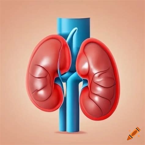 Illustration of a kidney function test on Craiyon