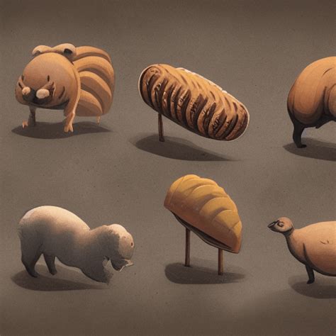 9 Types of Bread That Look Like Animals Ink Brush Painting Concept Art ...