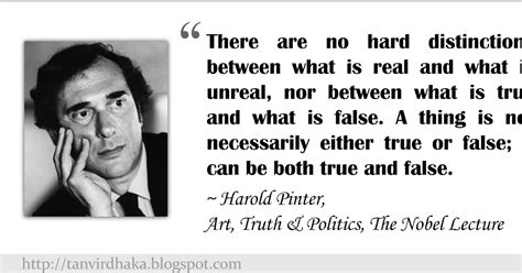 Quotations by Harold Pinter - Tanvir's Blog