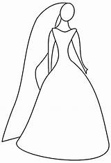 Wedding Dress Coloring Pages Printable sketch template