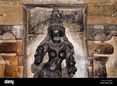 Carved idol on the inner wall of Airavatesvara Temple, Darasuram, near Kumbakonam, Tamil Nadu ...