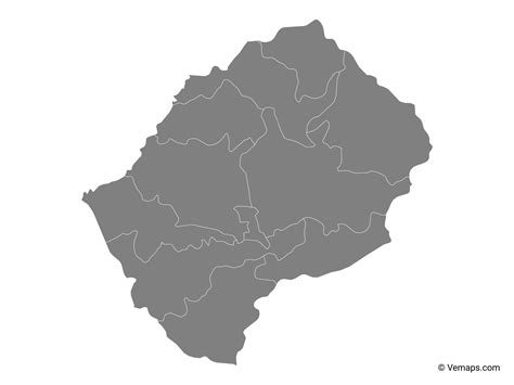 Lesotho On Map Of Africa Lesotho Map Districts Map Of Lesotho | The ...