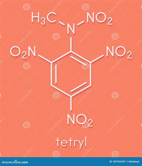 Tetryl Explosive Molecule. Skeletal Formula. Stock Illustration ...