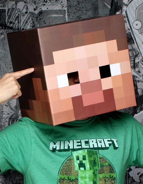 Minecraft 12" Steve Head Costume Mask