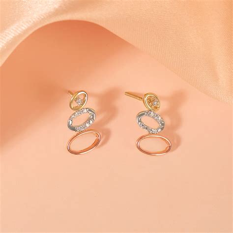 Buy Audrey Oval Diamond Drop Earrings Online | CaratLane