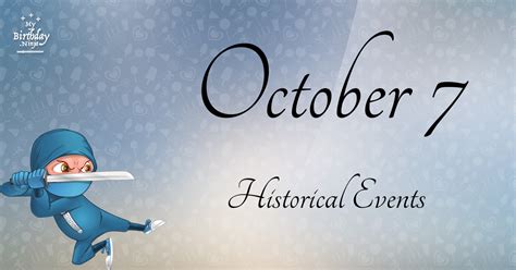 What Happened On October 7? Important Events - MyBirthday.Ninja | Page 2