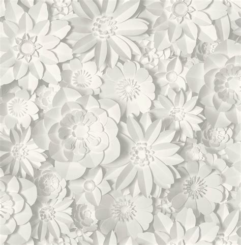 Fine Decor Dimensions Floral White FD42554 | Wallpaper Central