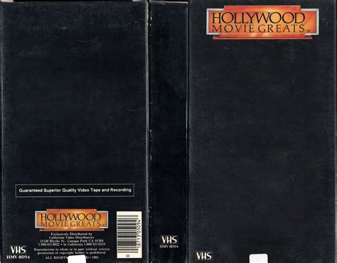 Hollywood Greats VHS Cover Template (HD Quality) by FearOfTheBlackWolf on DeviantArt