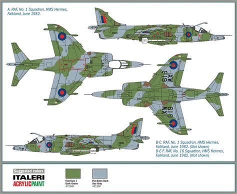 Harrier GR.3 Falklands War Italeri 1401