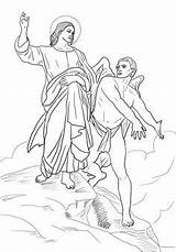 Satan Tempting Jesus  temptation coloring Pages Crafts sketch template