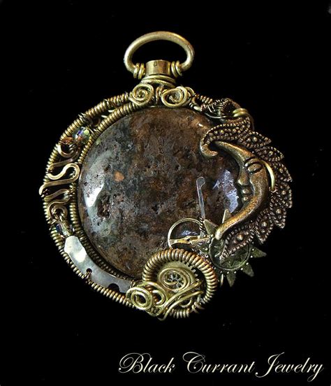 Meteorite Pendant by blackcurrantjewelry on DeviantArt