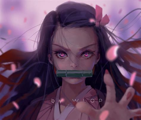 Nezuko Kamado HD Wallpaper - Demon Slayer Anime Art by Wang Ling