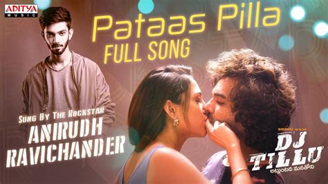 #PataasPilla Full Song | DJTillu | Siddhu, Neha Shetty | Vimal Krishna | #Anirudh | Sricharan ...