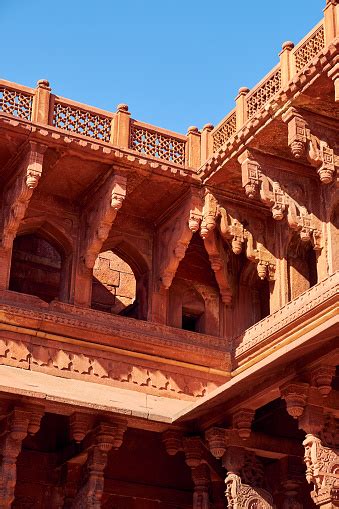 Red Fort Architecture Details Agra India Stock Photo - Download Image ...