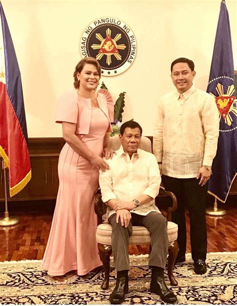 Davao City Mayor Sara Duterte poses with her dad, Pres. Duterte, and ...