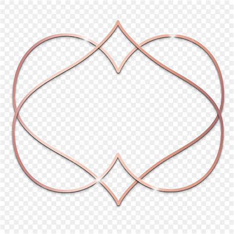 Rose Gold Border Clipart Transparent PNG Hd, Metal Texture Glow Rose ...