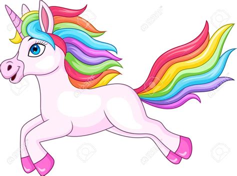 Cartoon rainbow unicorn isolated on white background , #Sponsored, #unicorn, #rainbow, #Cartoon ...