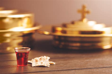 Christian Communion Cup And Bread Stock Photo - Download Image Now - iStock