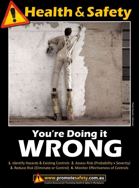 Health & Safety - You're Doing it Wrong. Painter standing on buckets ...