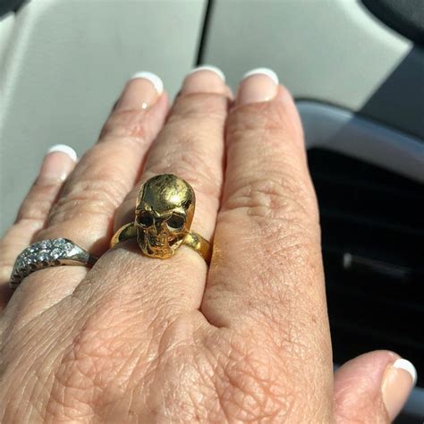 RARE Antique Memento Mori Skull Ring 18K Gold Vermeil Skull | Etsy