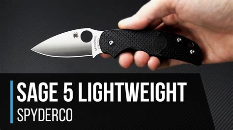 Spyderco Sage 5 Lightweight Comparison and Overview - YouTube