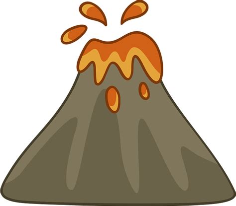 Volcano clipart transparent picture - Clipart World