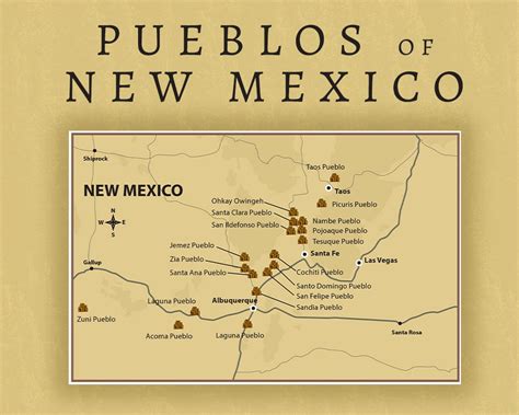 Map Of Pueblos New Mexico