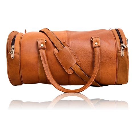 Saahitya Round Leather Duffel bag | Quvom.com