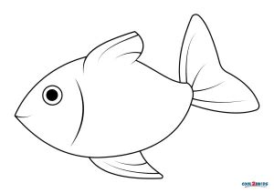 Fish Outline Coloring Page