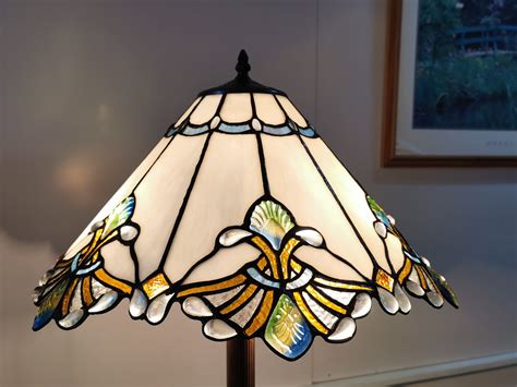 Large Jewel Carousel White Stained Glass Tiffany Floor Lamp – Joanne Tiffany