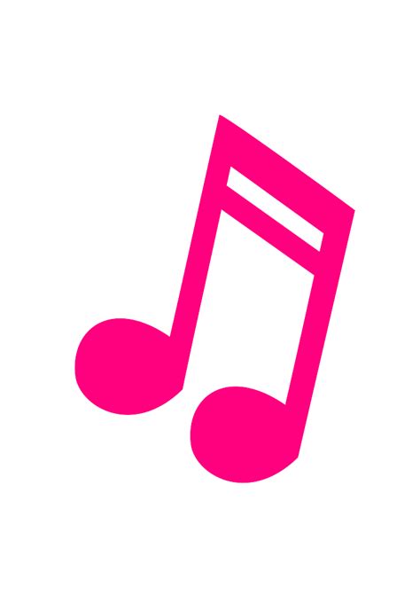 Hot Pink Music Note Clip Art at Clker.com - vector clip art online, royalty free & public domain