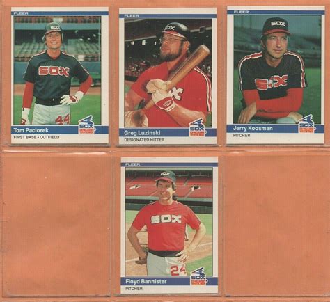 1983 1984 Fleer Chicago White Sox Team Lot 23 diff Harold Baines Greg ...