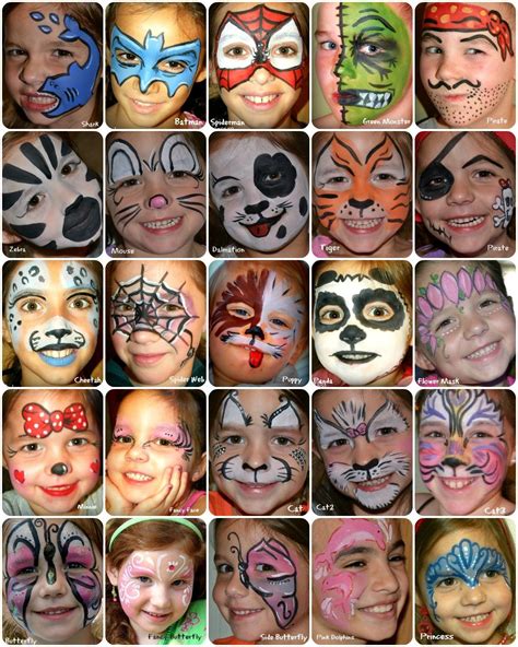 Face Painting Ideas Printable