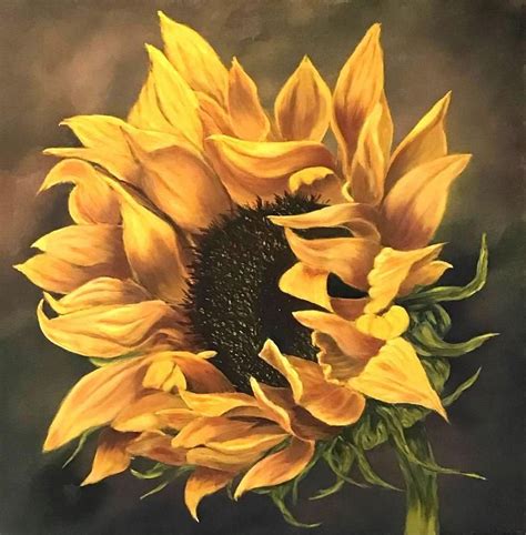 Acrylic Painting FlowerSunflower Acrylic PaintingFlower | Etsy ...